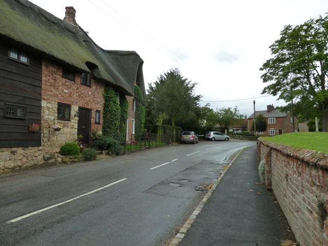 Thatched cottage opposite the parish church