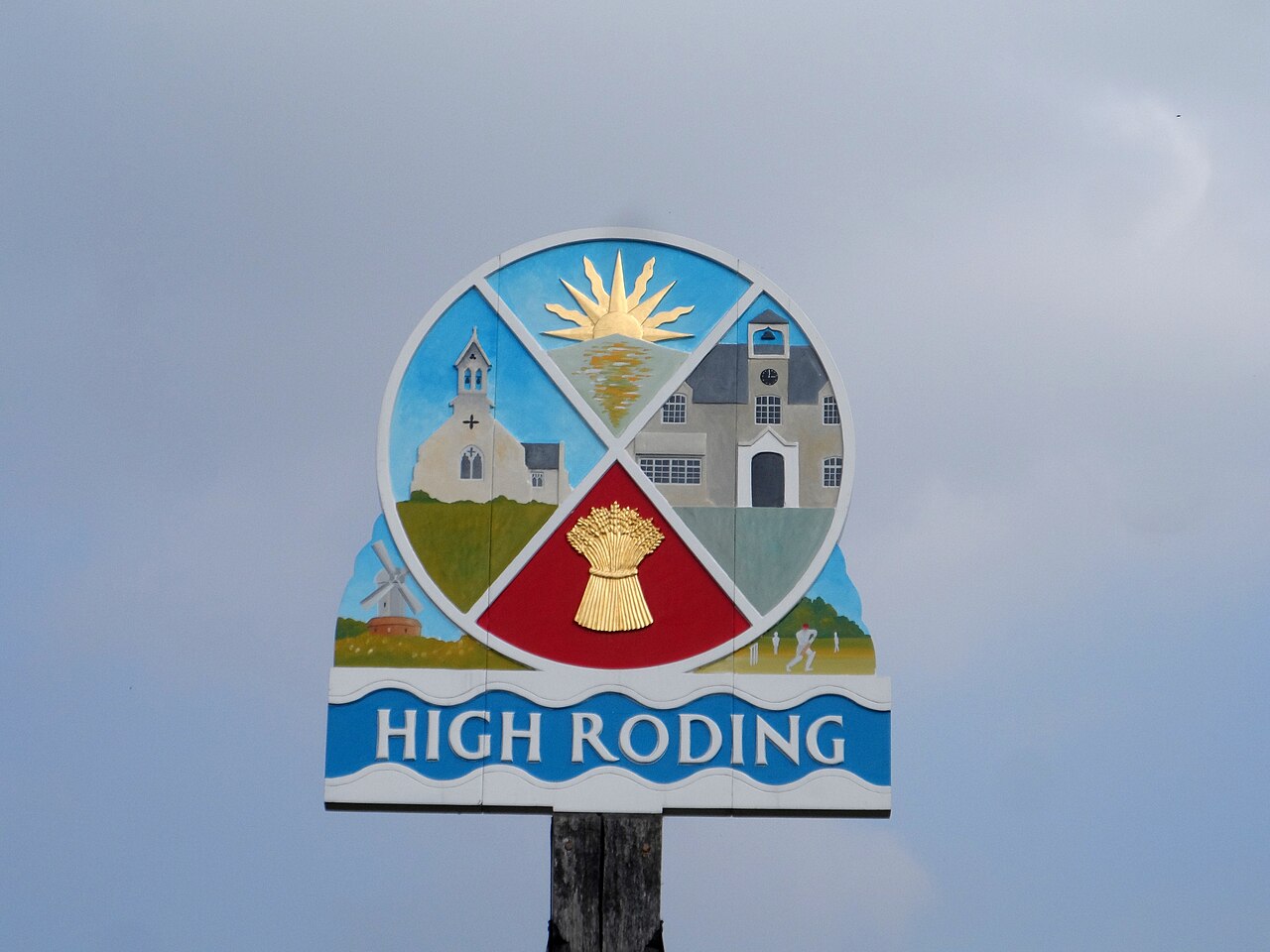 Village sign, High Roding