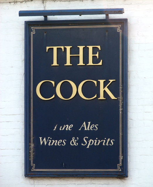 The Cock public house (pub sign)