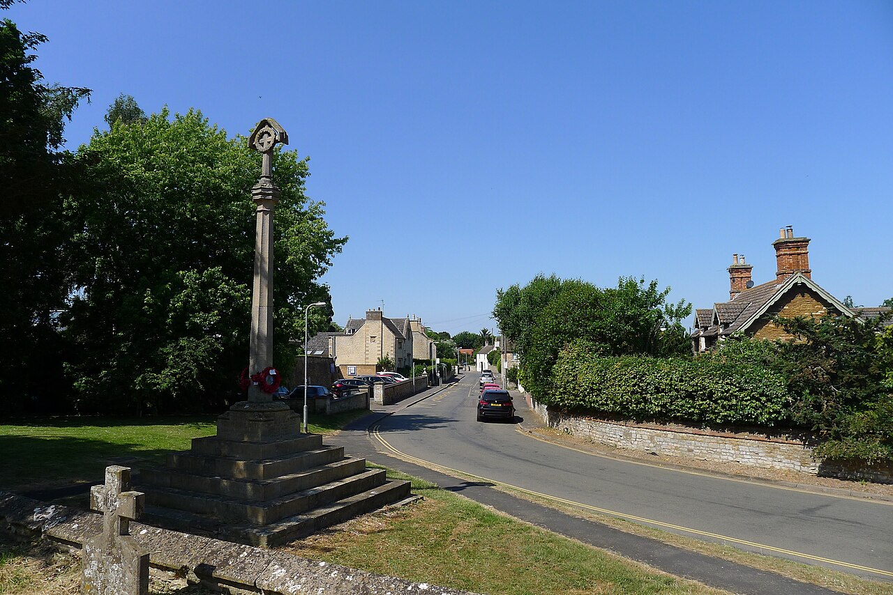 War Memorial and Church Street, Barkston