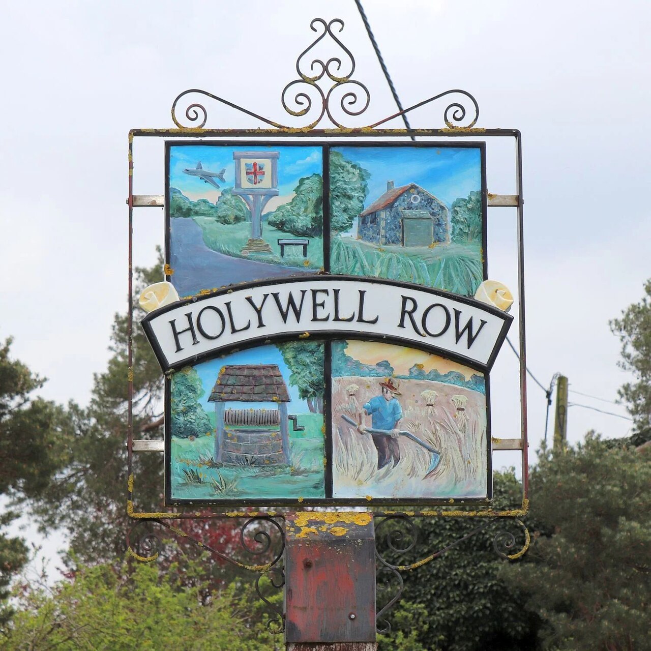 Holywell Row village sign