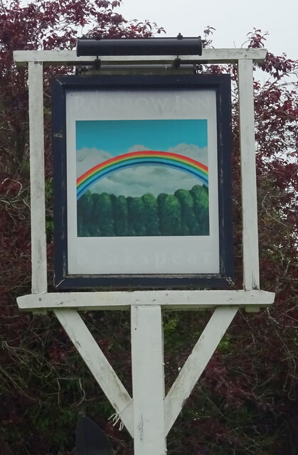 Sign for the Rainbow Inn, Middle Assendon