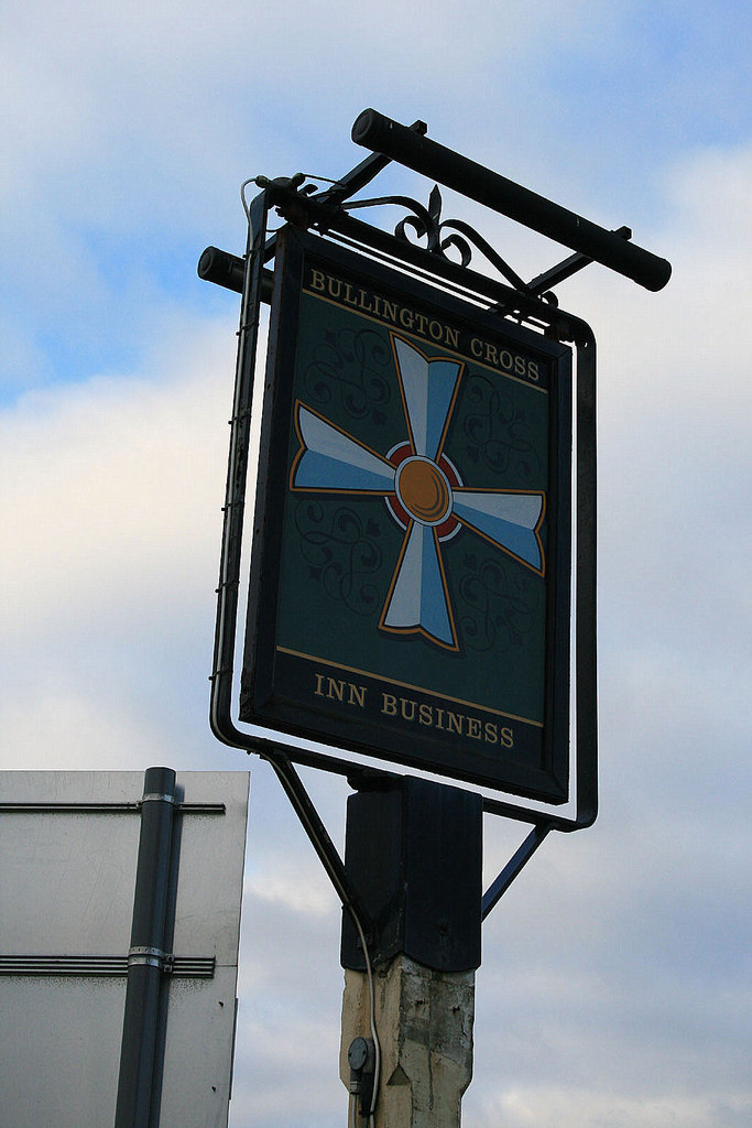 The sign of the Bullington Cross