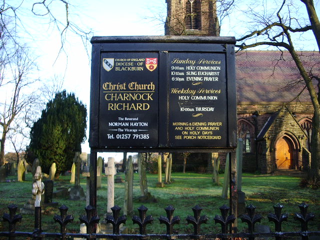 Christ Church, Charnock Richard, Sign