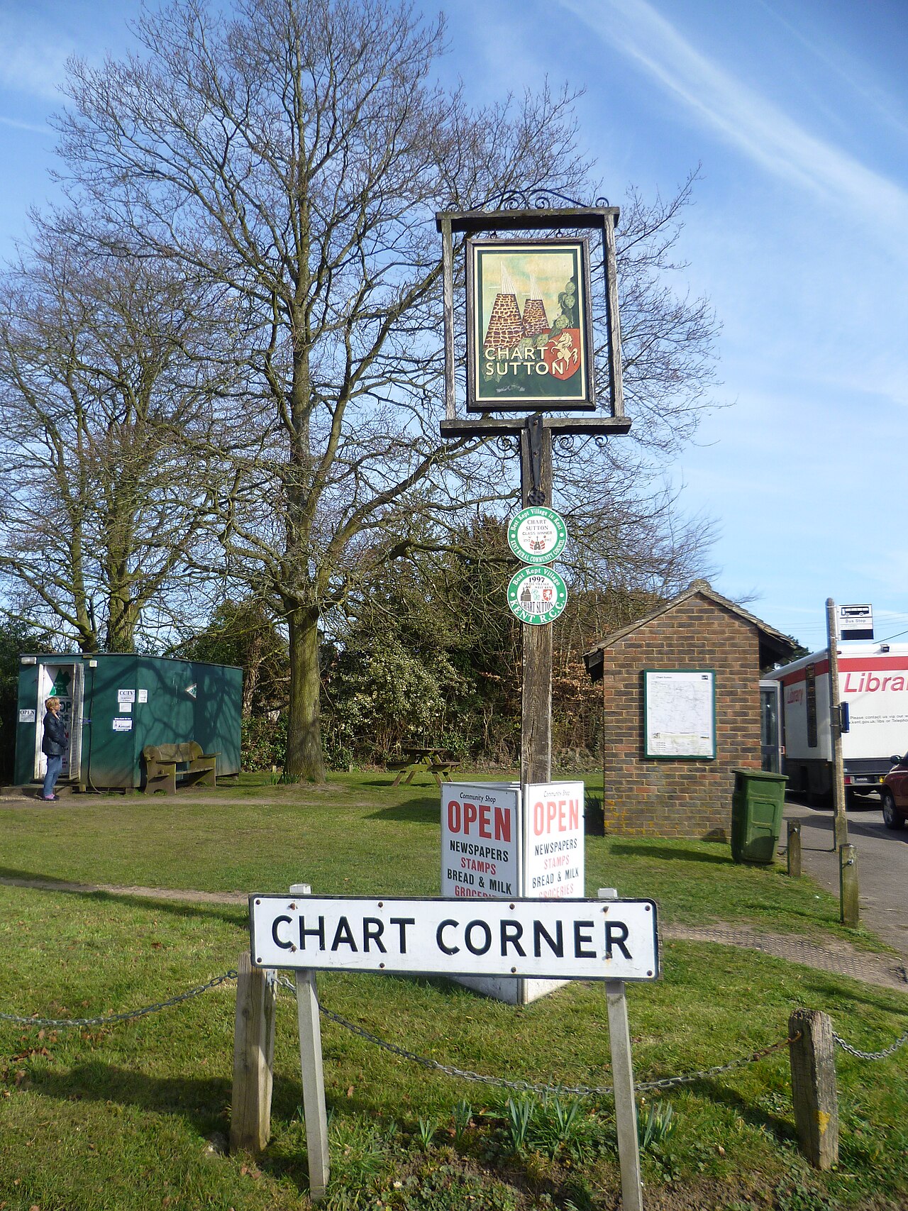 The village sign at Chart Sutton