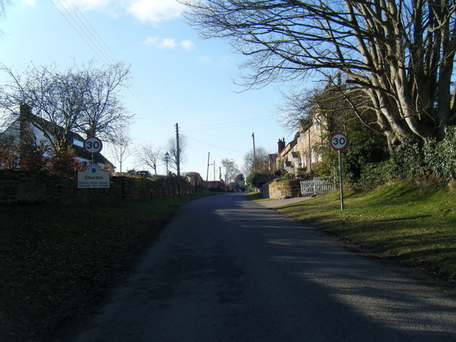 Churton village entrance sign, Pump Lane