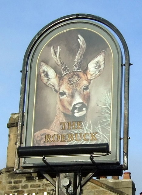 Sign for the Roebuck public house