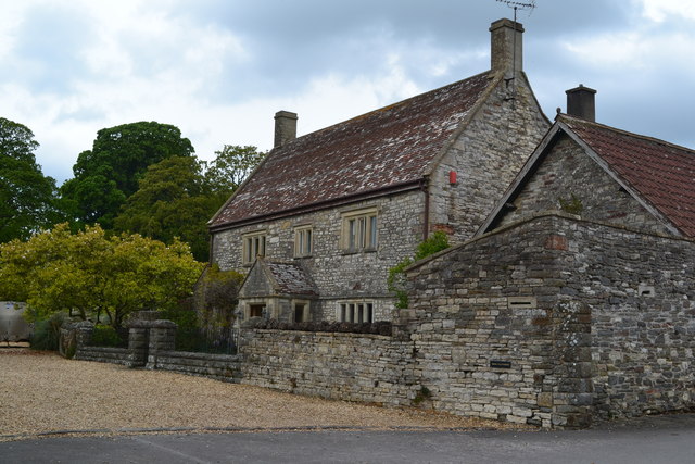 Stone house by the church at Clutton