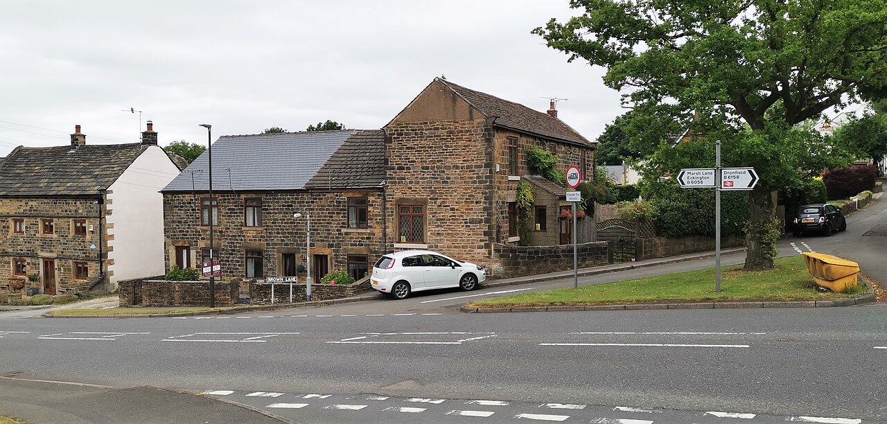 Old houses on Green Lane, Coal Aston