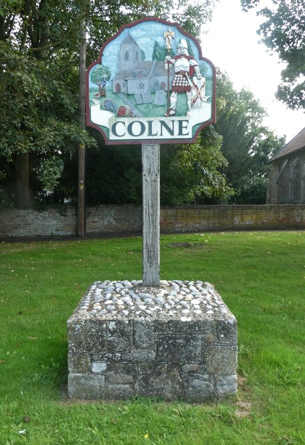 Village sign, Colne
