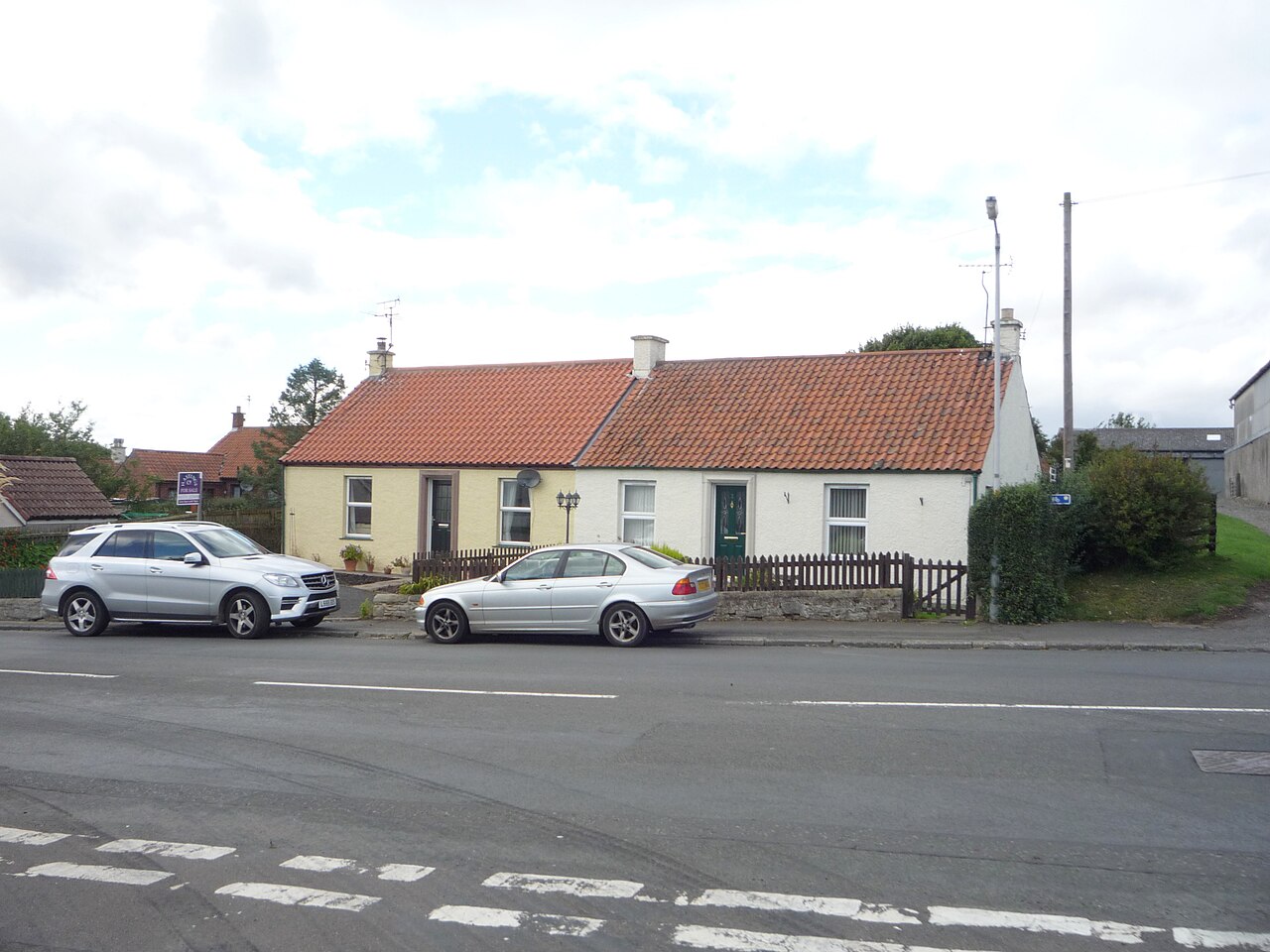 Cottages on Main Street, Cornhill on Tweed