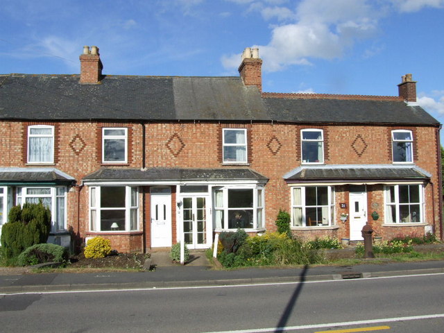 A terrace of houses at Cotton End.