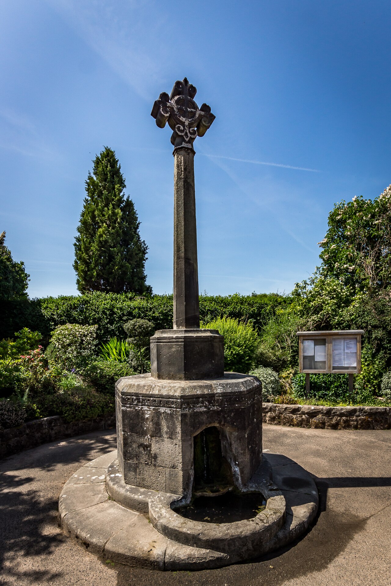 Denstone Village cross and drinking fountain
