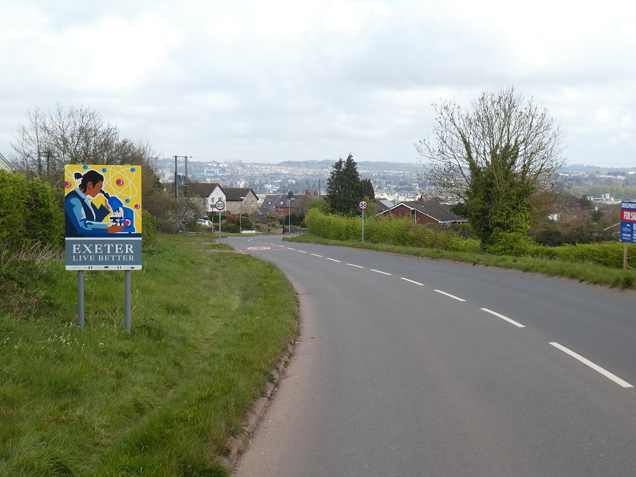 Sign at the edge of Alphington, Exeter