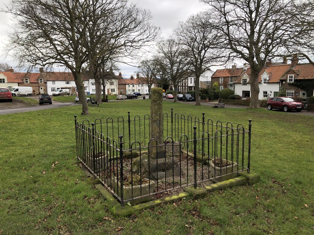 Village Green And Medieval Cross, Egglescliffe