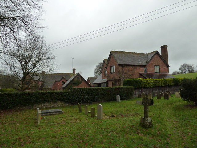 Houses as seen from East Tisted Churchyard