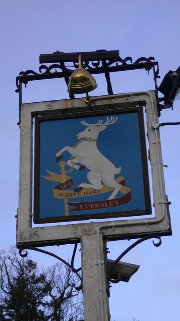 Sign at "The White Hart" at Eversley