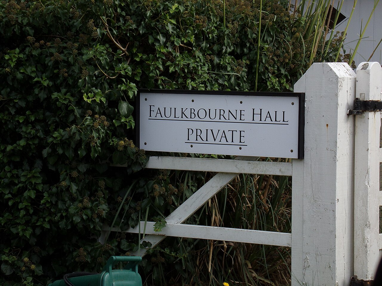 Faulkbourne Hall sign