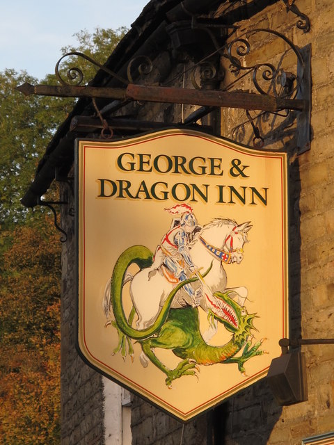 Sign for the George & Dragon Inn, Garrigill