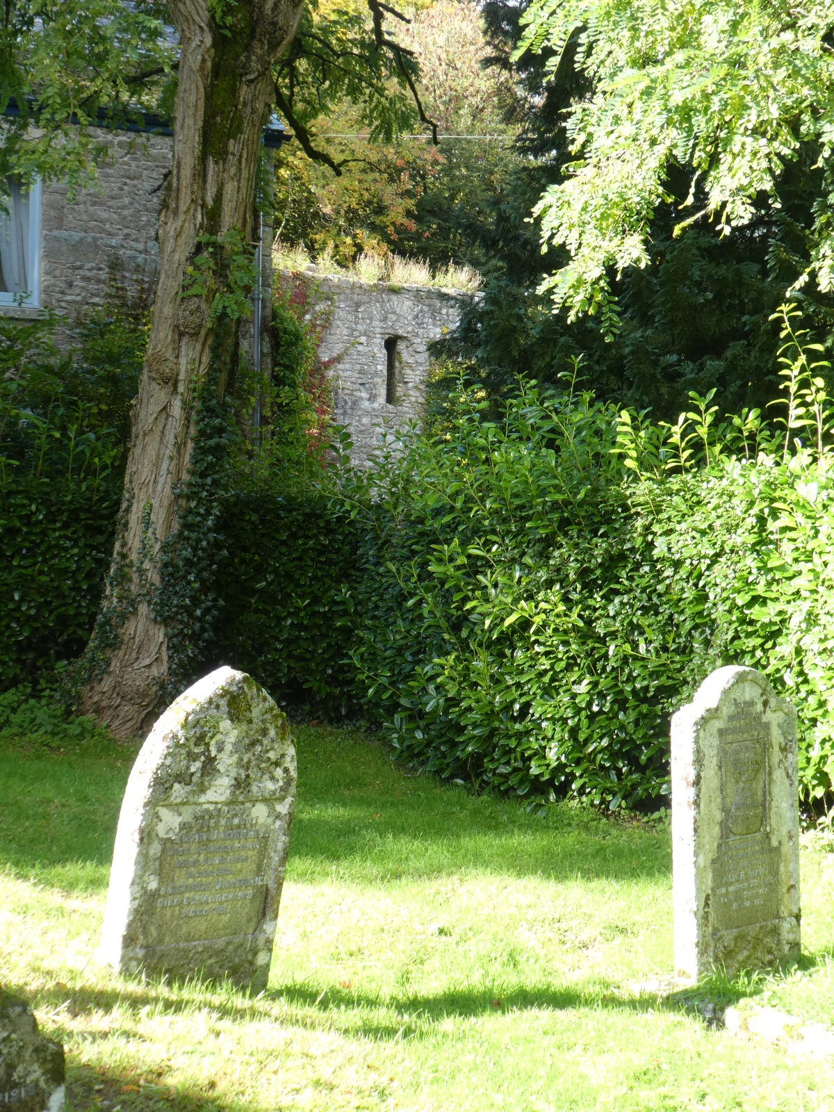 Glimpse of Gidleigh castle from the churchyard