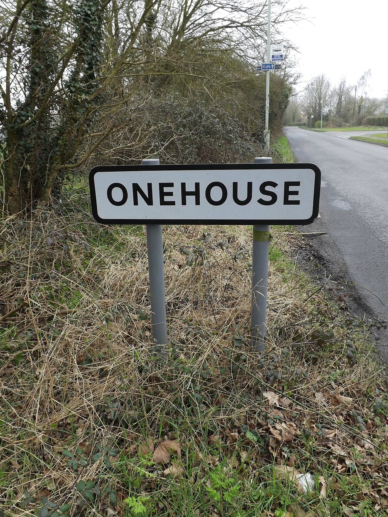 Onehouse Village Name sign on Union Road