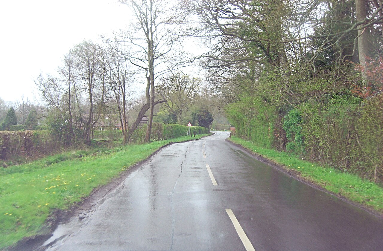Baughurst Lane passes Church Green Farm