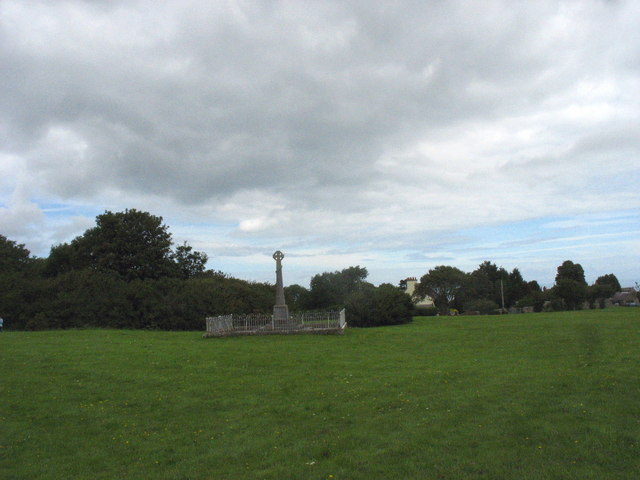 The Green at Marian Glas and the village's War Memorial