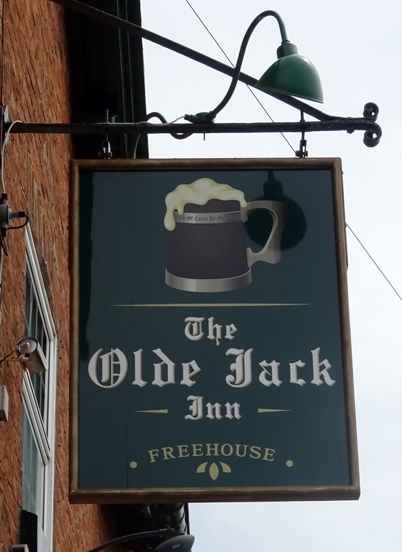 Sign for the Olde Jack Inn, Calverhall