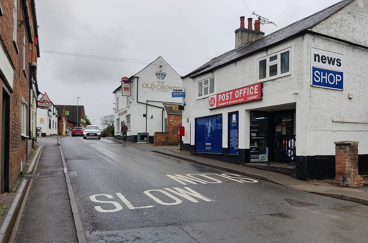 Fleckney Post Office along the High Street