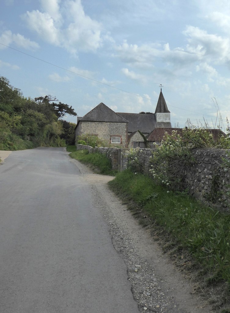 Litlington, church and Church Farm