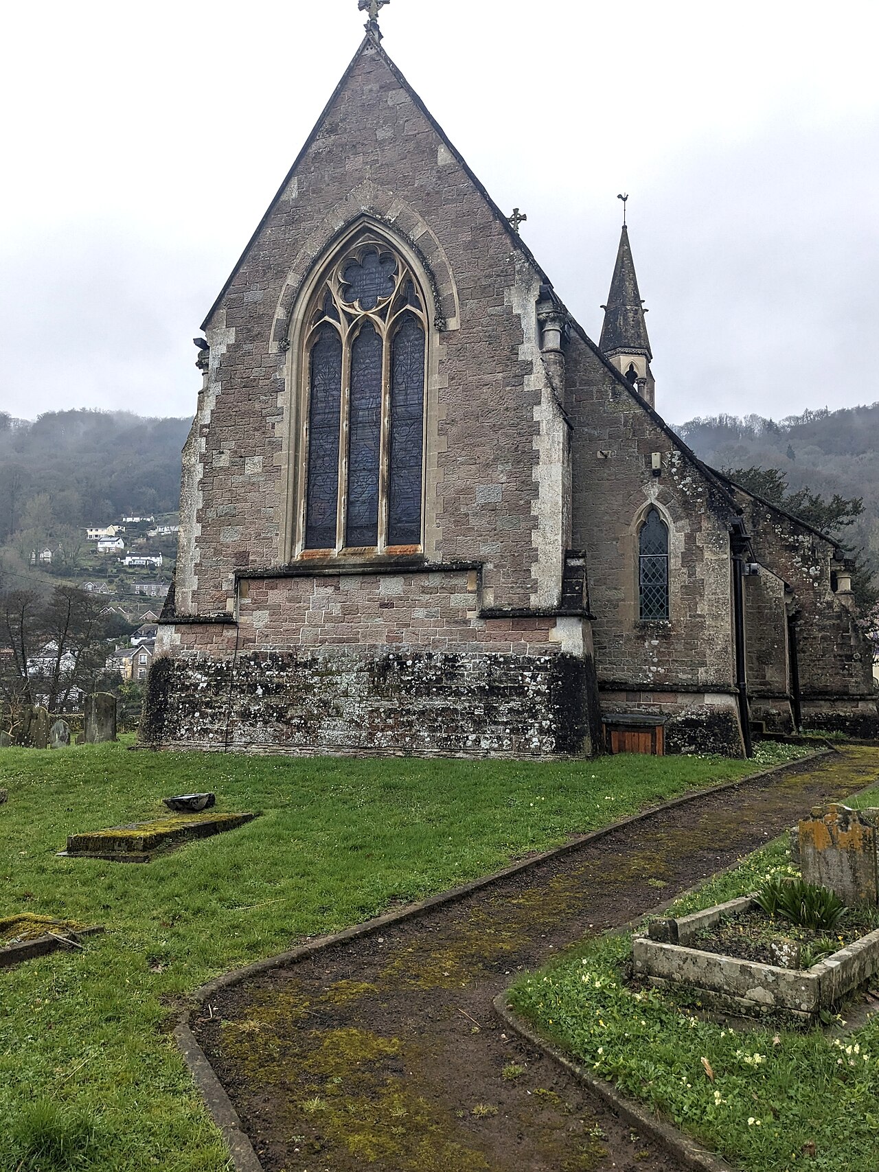 East side of the village church, Llandogo, Monmouthshire