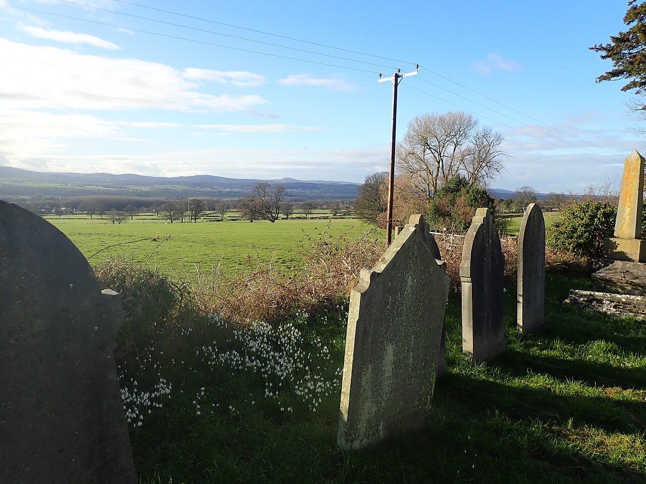 View of the Vale of Clwyd from Llangwyfan churchyard
