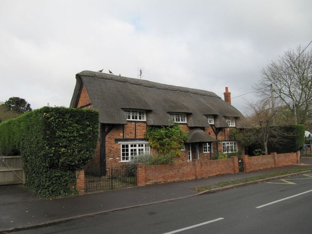 Thatched house on the street