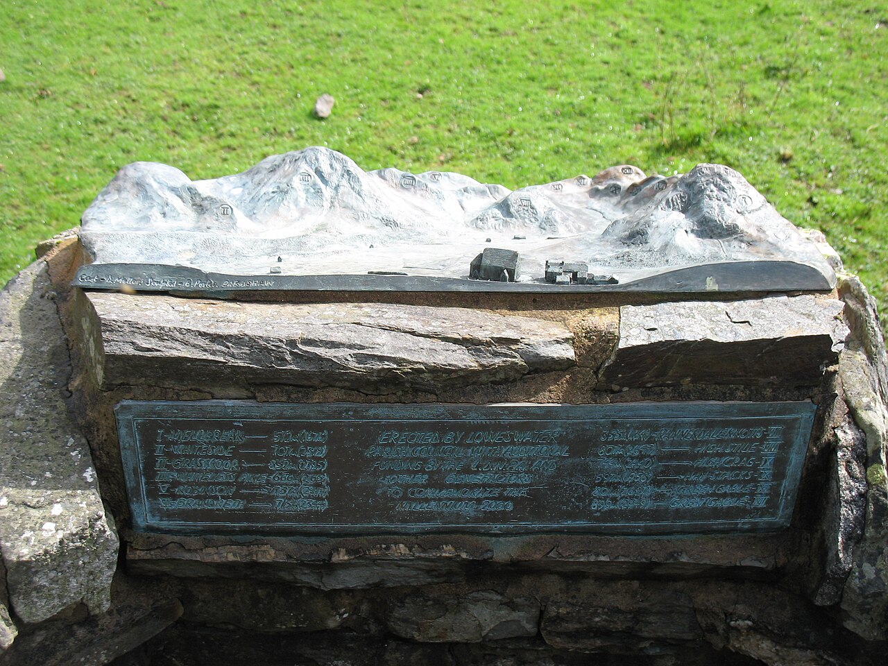 The Millennium Plaque at Loweswater Village Hall
