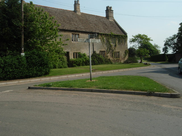 Manor House And Kerbed Green Triangle