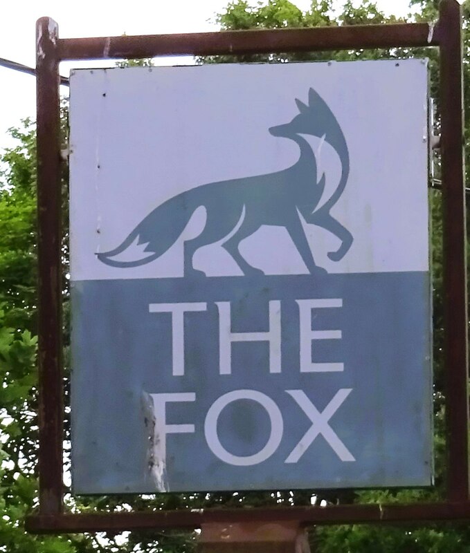 Sign for the Fox public house, Lyng