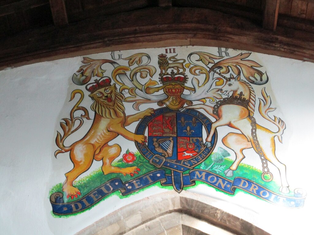 King George III coat of arms, St. Mary's church, Manton