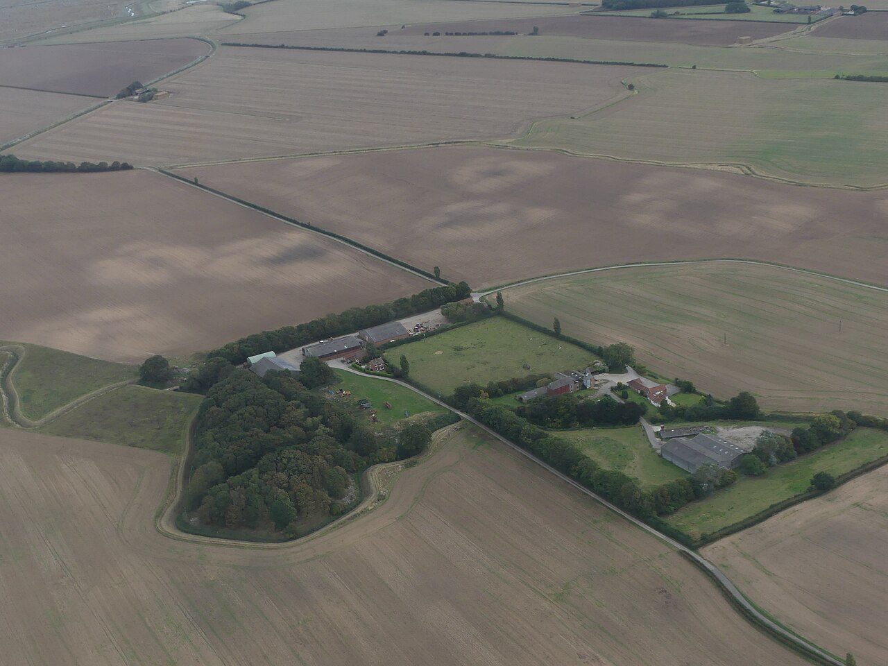 Ploughed down sleech mounds, Keyholme, east of Marshchapel, aerial 2025 (5)
