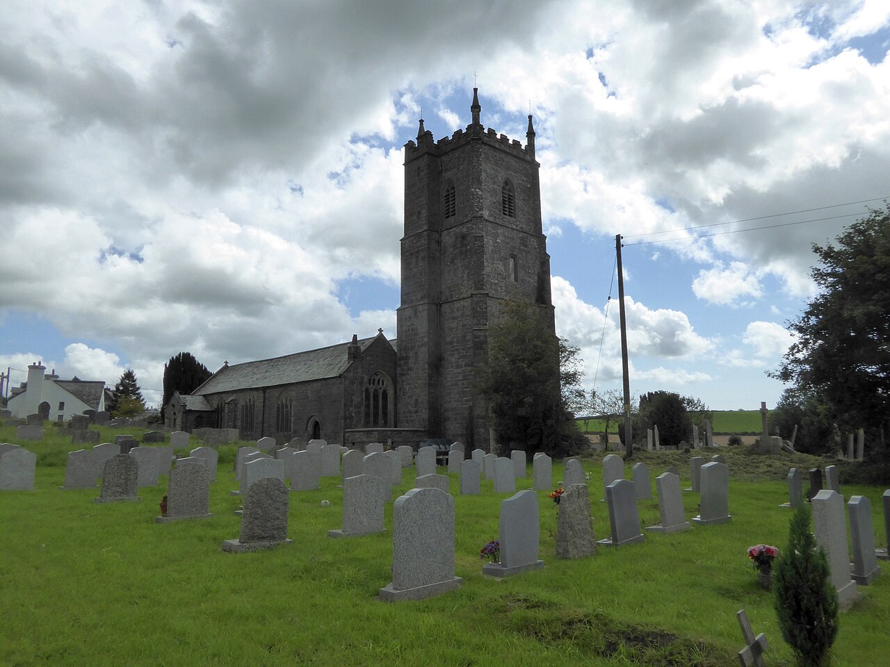 St Constantine ^ Aegideus church and churchyard, Milton Abbot