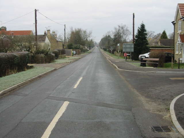 View along Silver Street into Minety