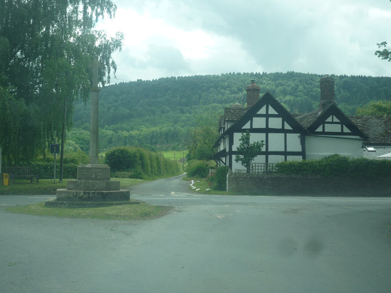 Moccas War Memorial and the Smithy