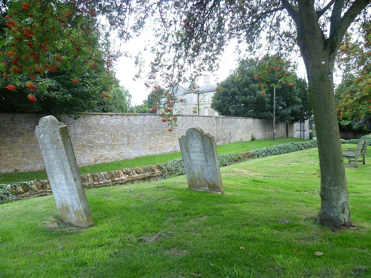 The Manor House at Morcott from the churchyard