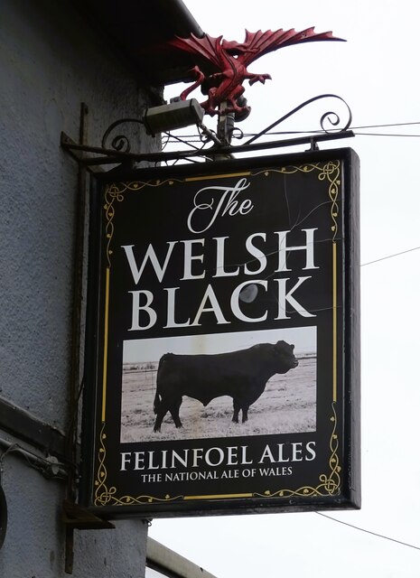 Sign for the Welsh Black public house, Bow Street
