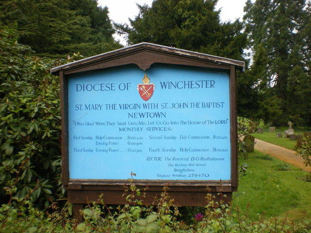 St Mary the Virgin with St John the Baptist Church, Newtown, Sign