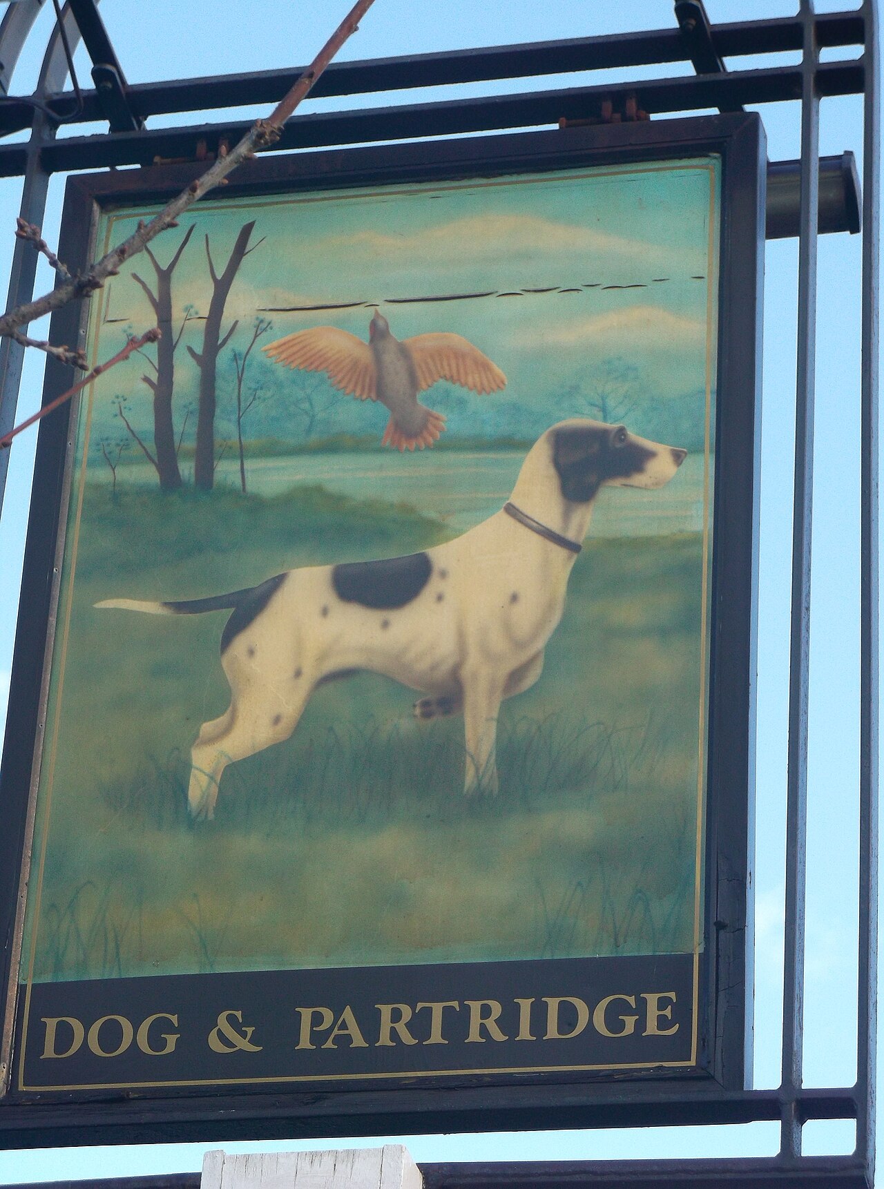 Dog and Partridge, Pub sign, North Stifford