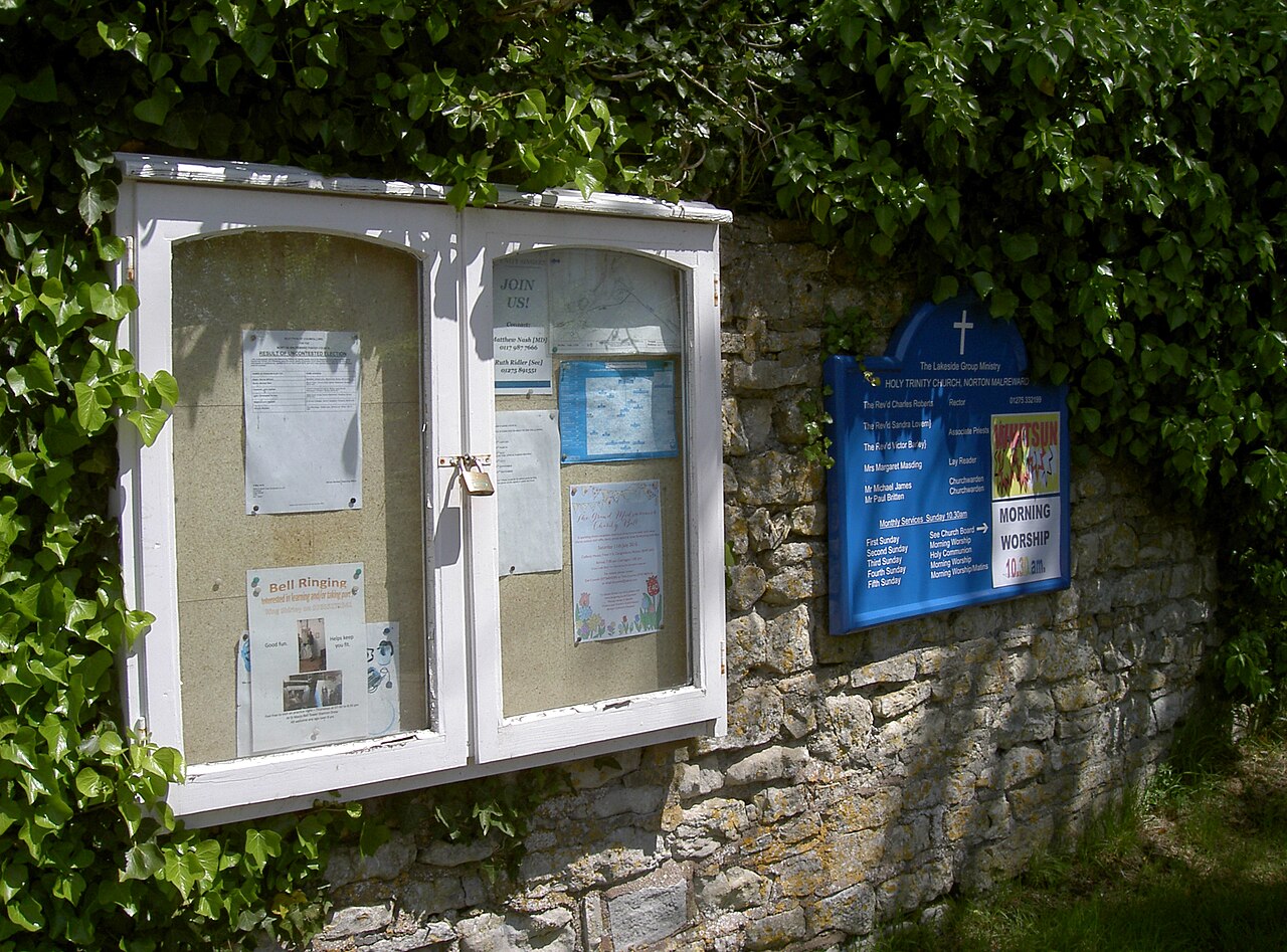 Church notice board
