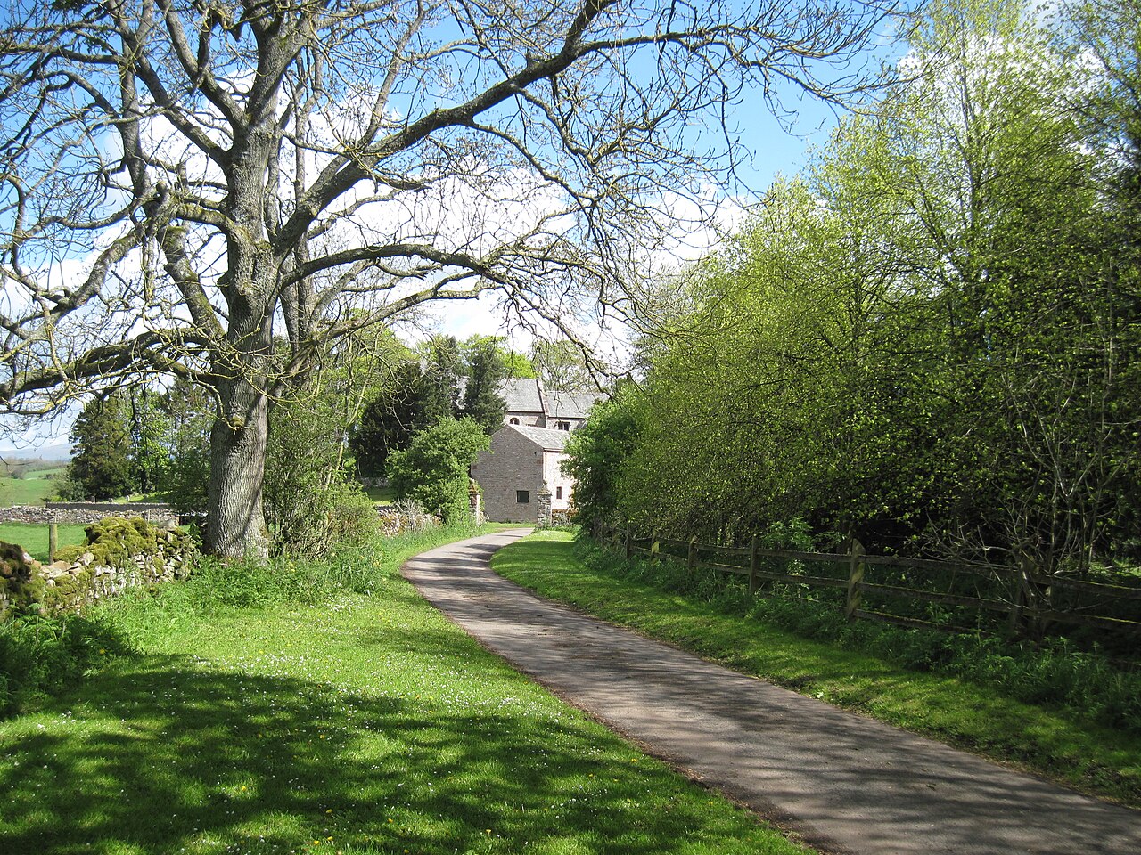 Lane to Ormside Hall and St James's Church