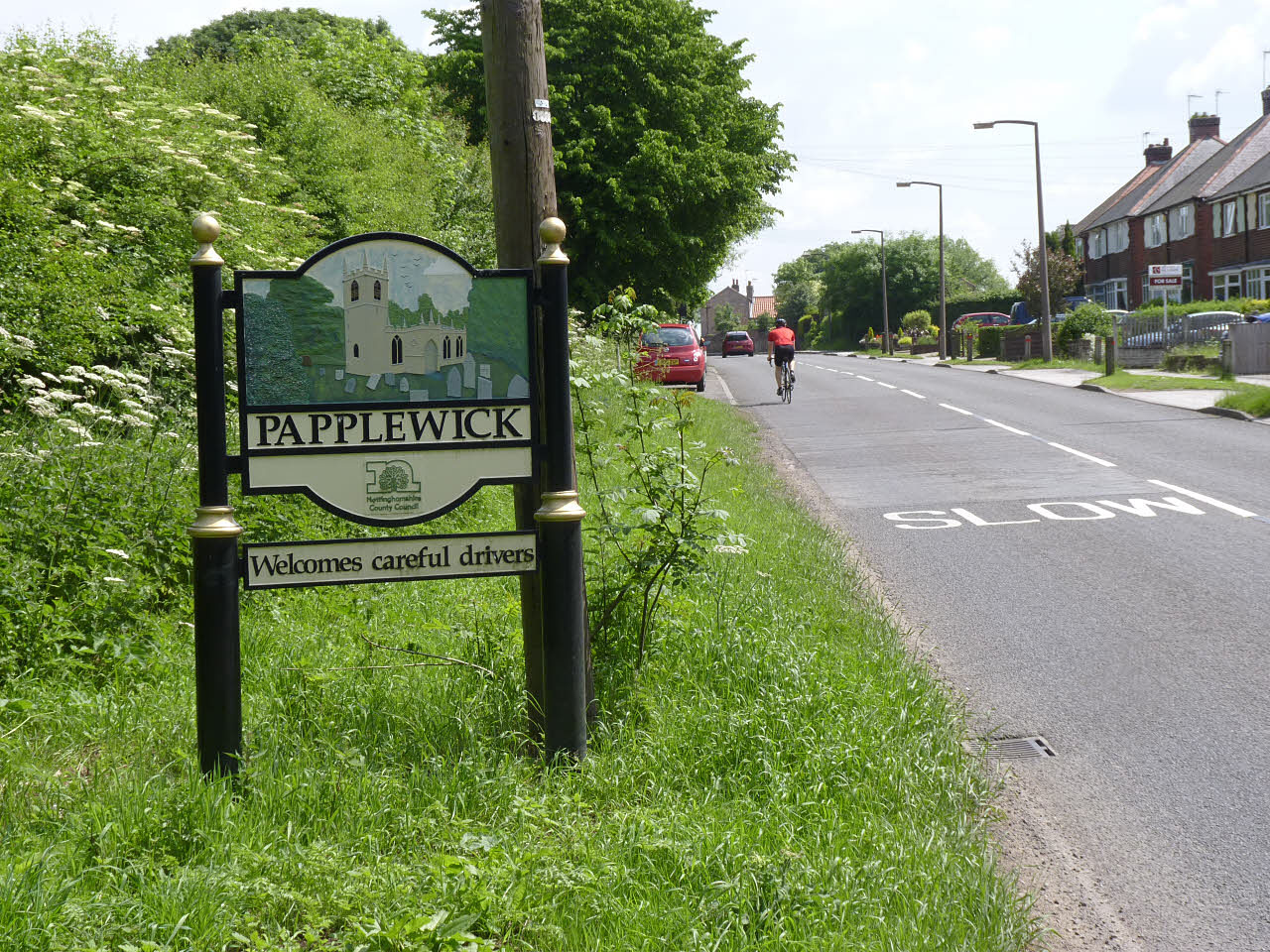Papplewick village sign on Linby Lane