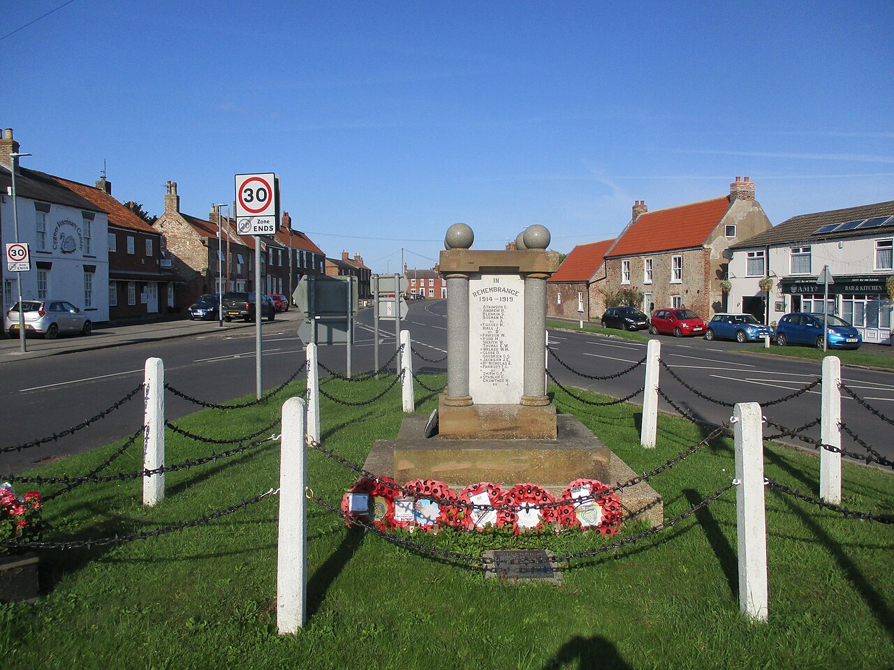 Patrington War Memorial. Market Place