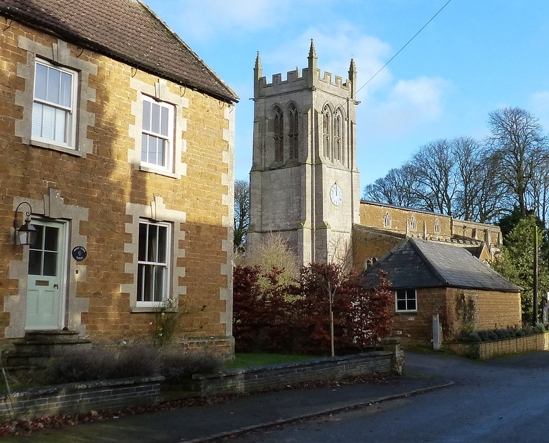 All Saints church and Home Farm House